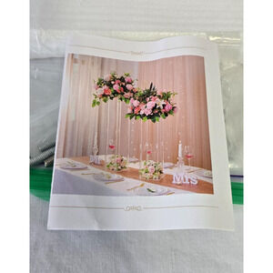 Clear Acrylic Tabletop Center Piece for Flowers New See Photos / No Flowers